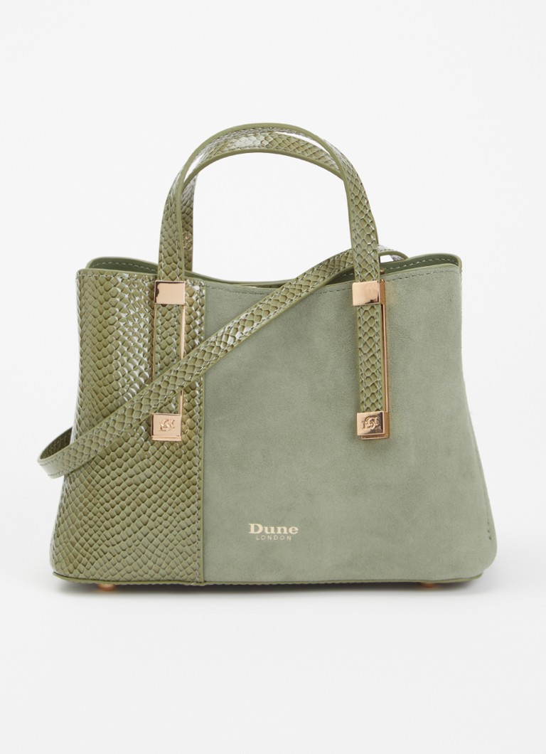 Dune London Dames Dinkydorry handtas met afneembare schouderriem in de kleur Olijfgroen