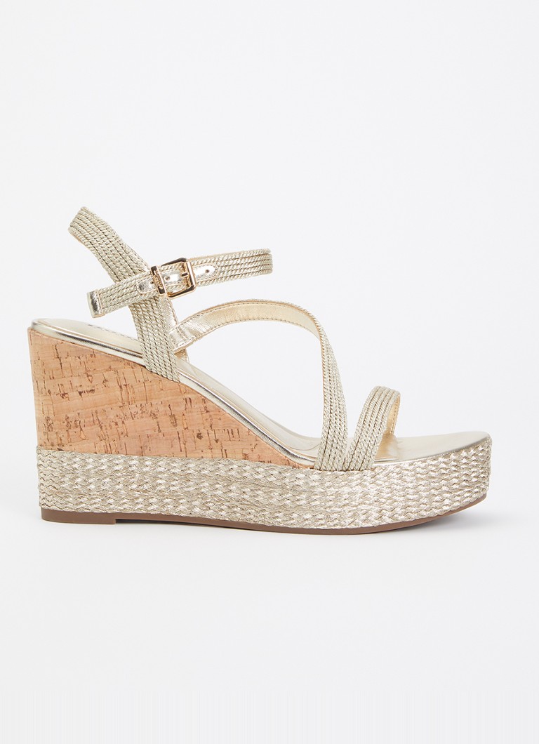 Dune London Dames Koda sleehak met metallic finish in de kleur Goud