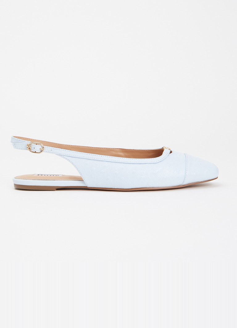 Dune London Dames Hanna slingback van suède in de kleur Lichtblauw