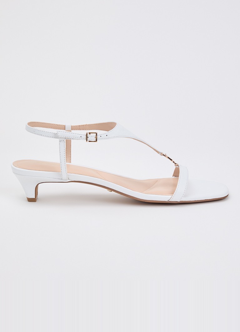 Dune London Dames Monacos sandalette van leer in de kleur Wit