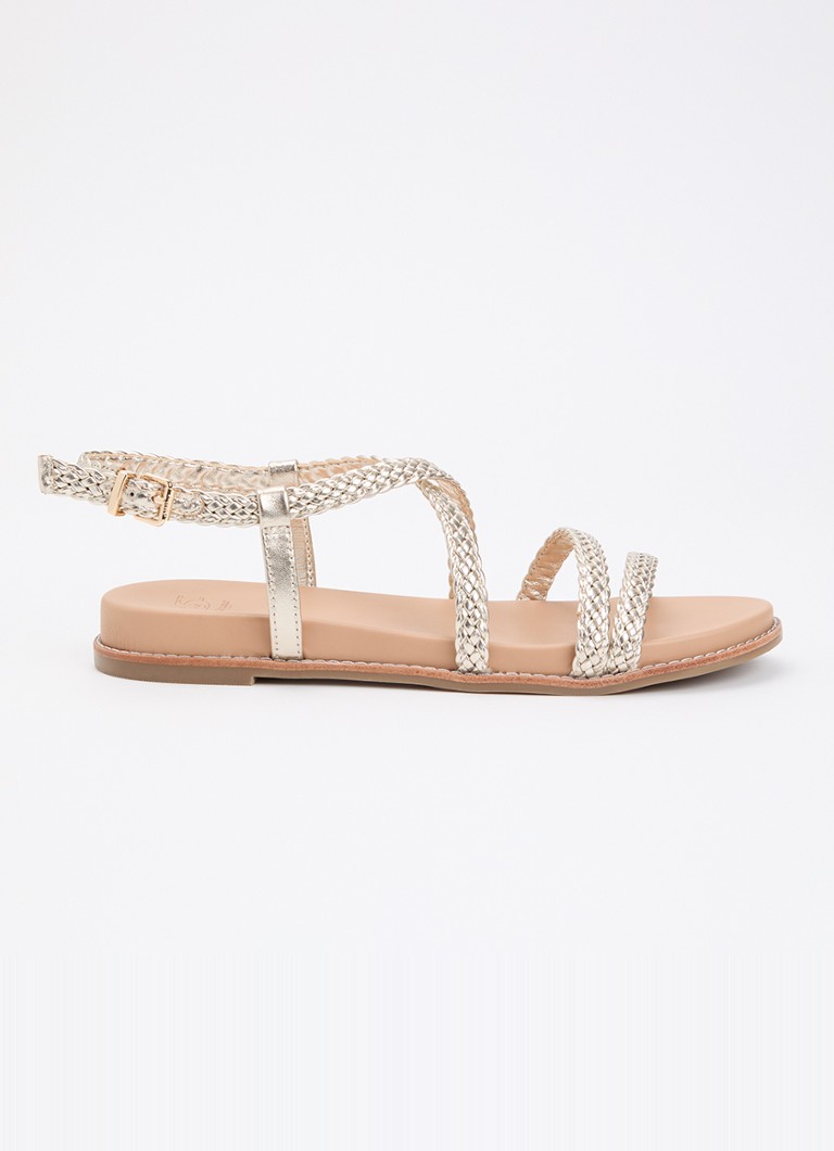 Dune London Dames Laite sandaal met metallic finish in de kleur Goud