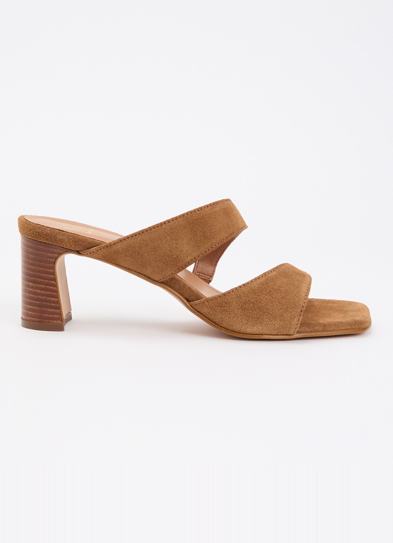 Dune London Dames Jaeda muiltje van suède in de kleur Camel