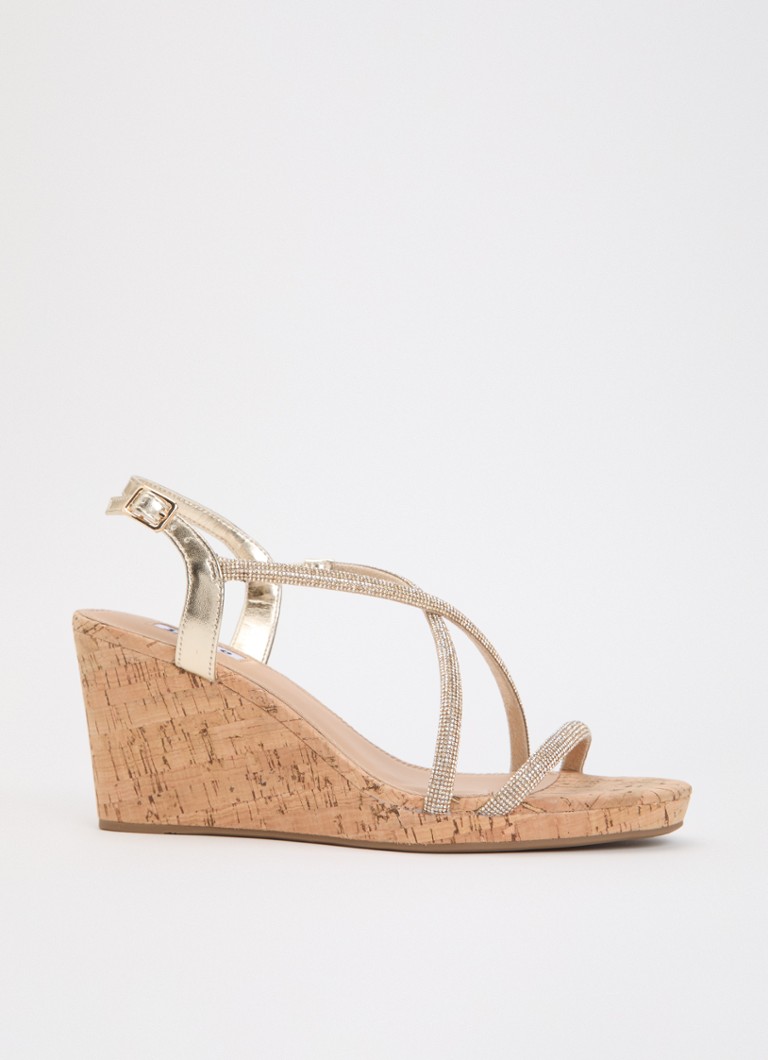 Dune London Dames Kiikii sleehak met strass in de kleur Goud