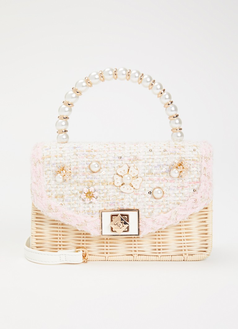 Dune London Dames Blooms crossbodytas met afneembare schouderriem in de kleur Lichtroze