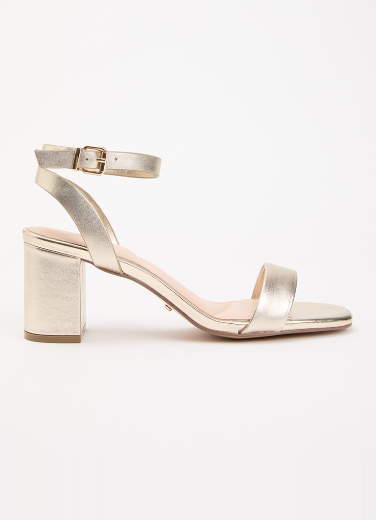 Dune London Dames Medina sandalette van leer in de kleur Goud