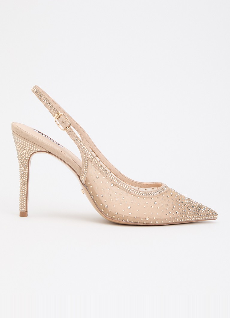 Dune London Dames Compassionate slingback met strass in de kleur Donkerbeige