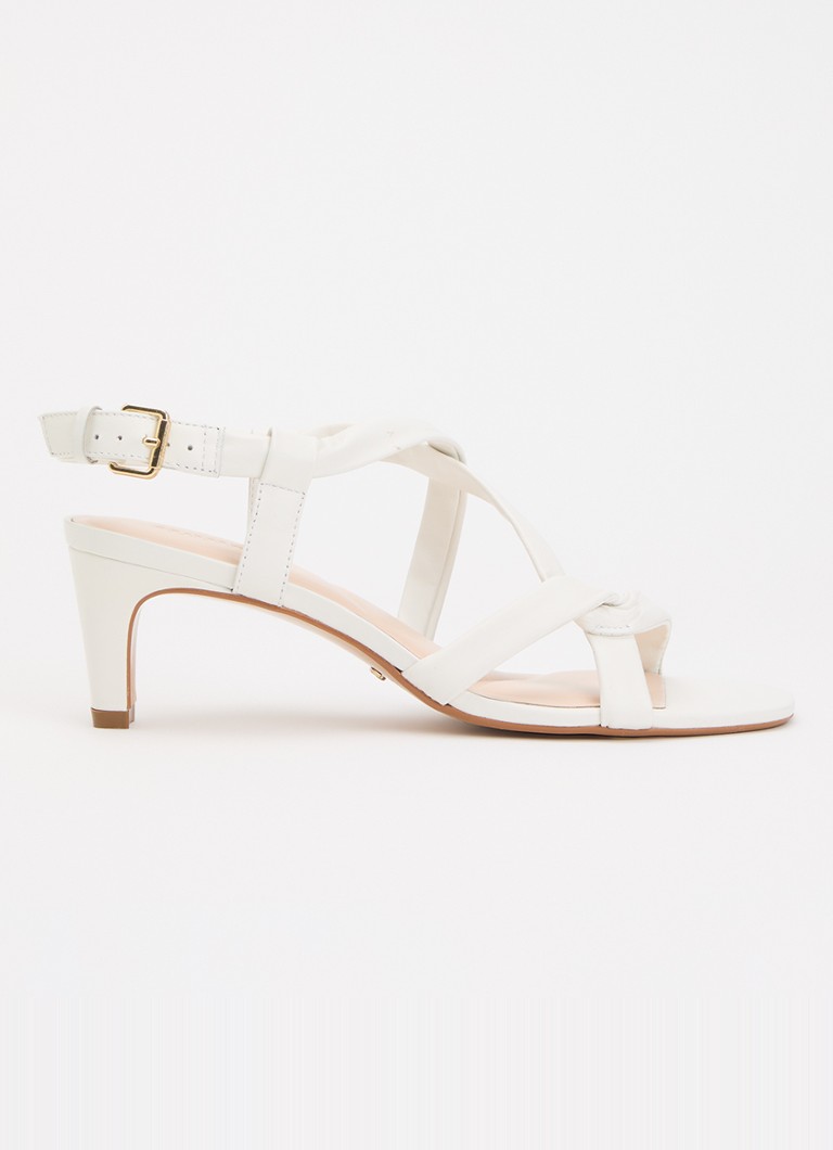 Dune London Dames Motivating sandalette van leer in de kleur Wit