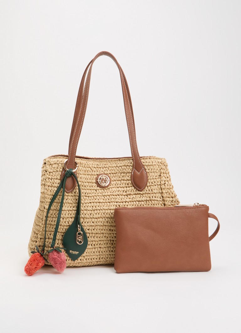 Dune London Dames Devotedly shopper met uitneembaar etui in de kleur Naturel