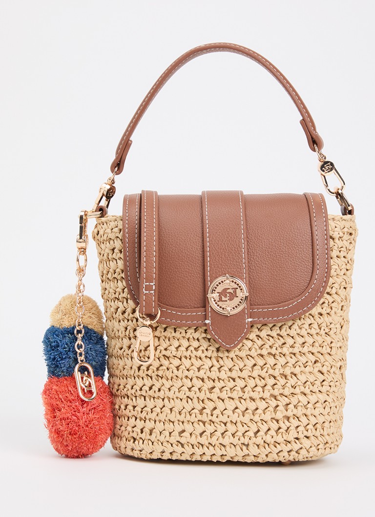 Dune London Dames Dimple handtas met leren details en afneembare schouderriem in de kleur Rood