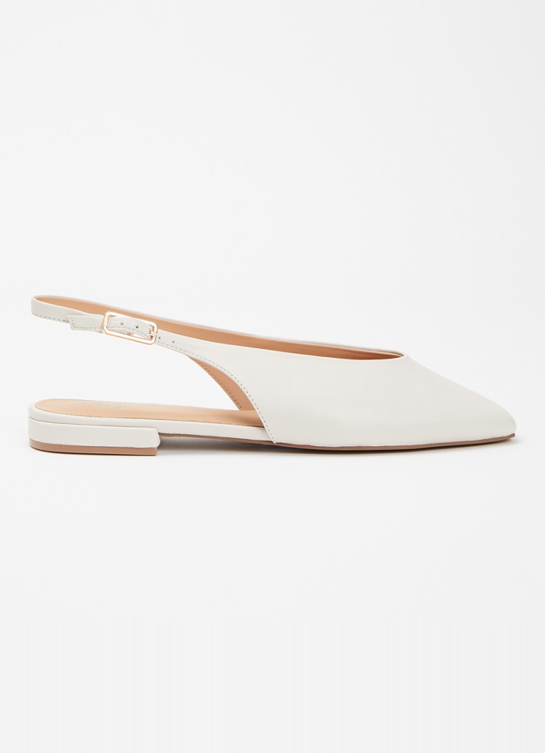 Dune London Dames Heartbeat slingback van leer in de kleur Wit