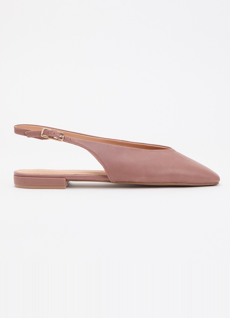 Dune London Dames Heartbeat slingback van leer in de kleur Oudroze