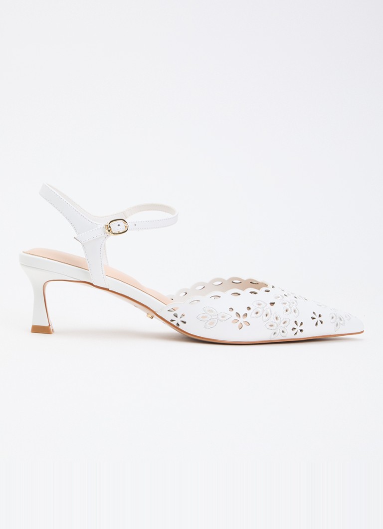 Dune London Dames Convincing sandalette van leer in de kleur Wit