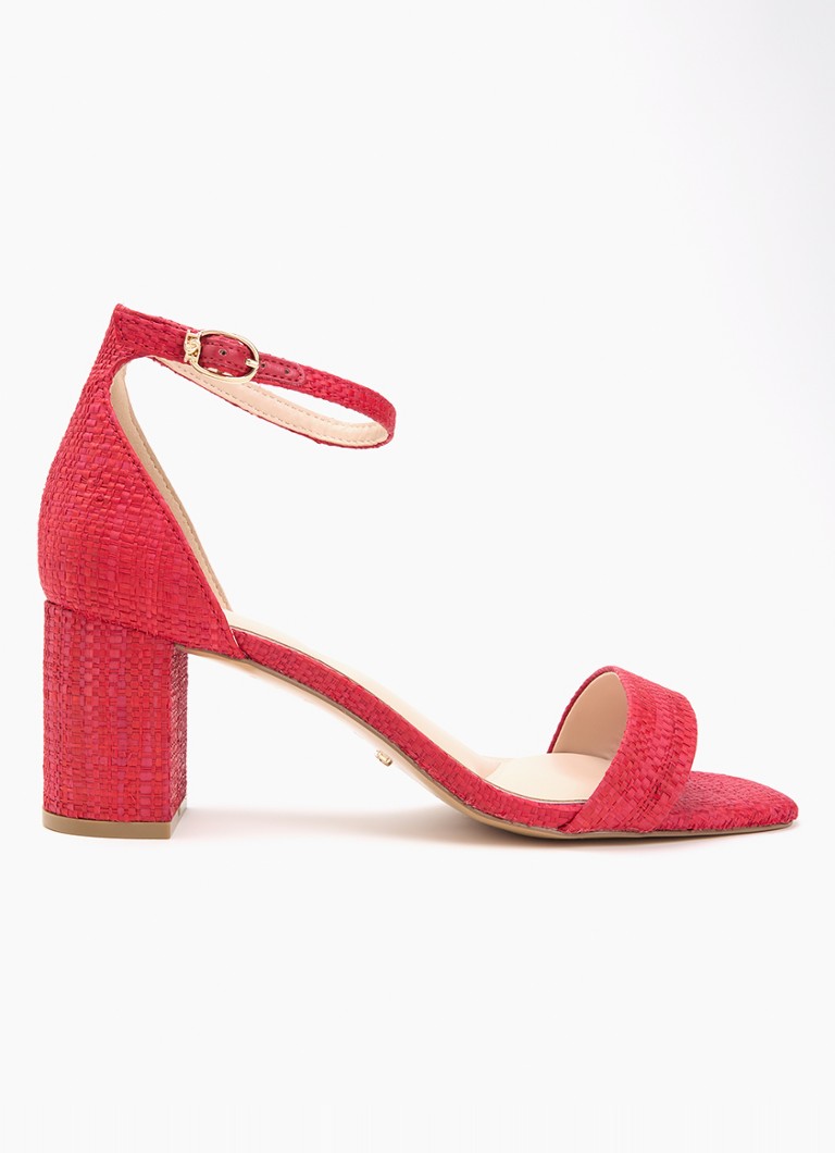Dune London Dames Wide Fit Melins sandalette in de kleur Rood