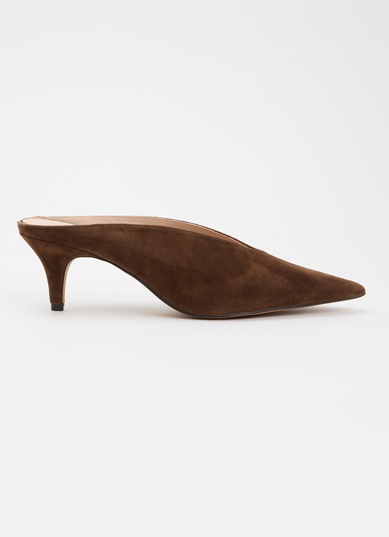 Dune London Dames Decisive muiltje van leer in de kleur Bruin