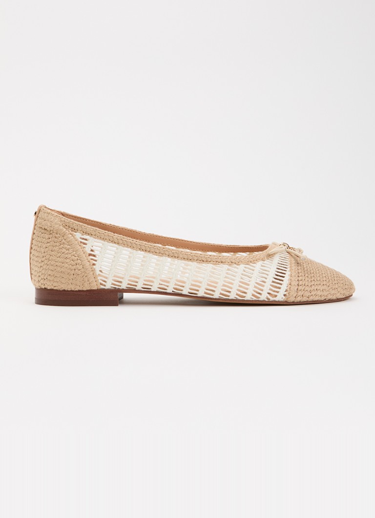 Dune London Dames Hopsy ballerina met gestrikt detail in de kleur Creme