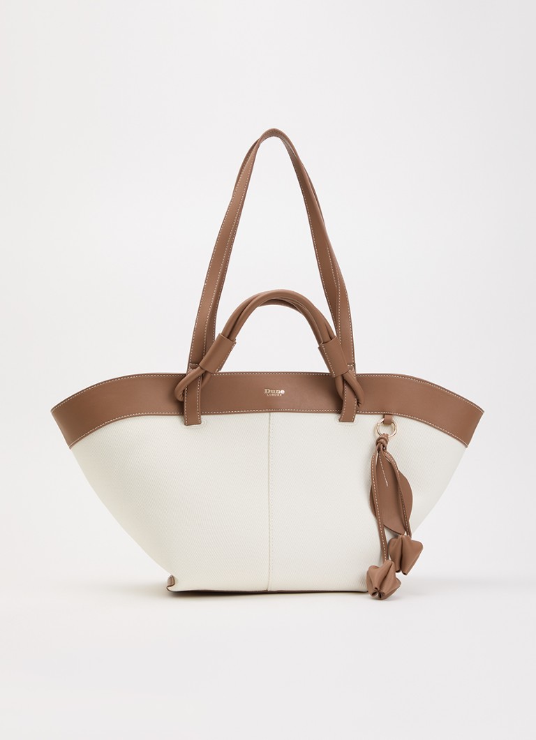 Dune London Dames Daylight schoudertas met tasbedel in de kleur Creme