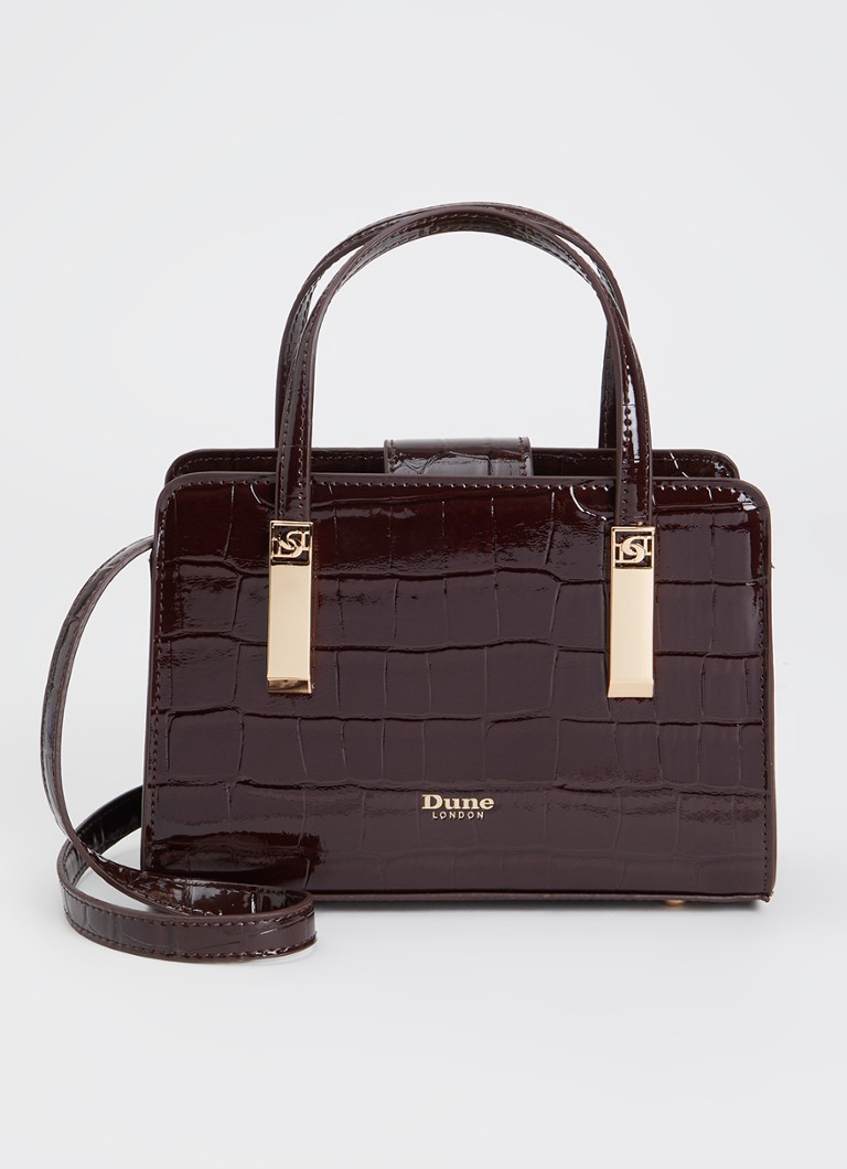 Dune London Dames Dinkeydenbey handtas met afneembare schouderriem in de kleur Donkerbruin