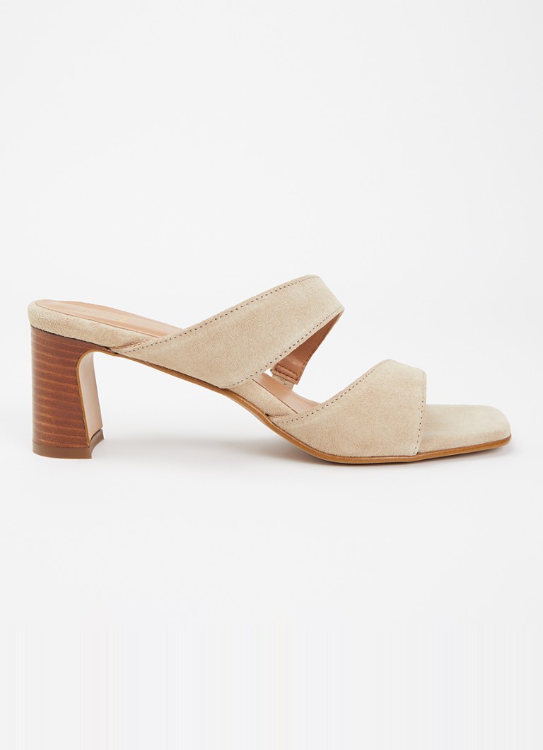 Dune London Dames Jaeda muiltje van suède in de kleur Beige