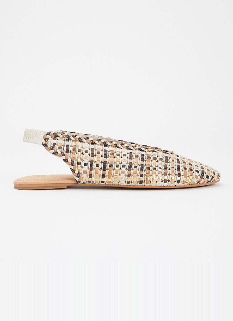 Dune London Dames Hollianne slingback van leer in de kleur Beige
