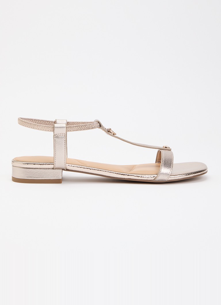 Dune London Dames Lyra sandaal van leer in de kleur Goud