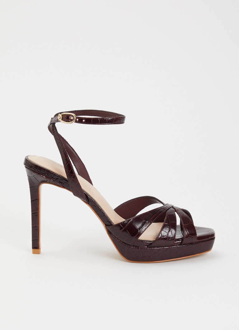 Dune London Dames Mayva sandalette in de kleur Bordeauxrood