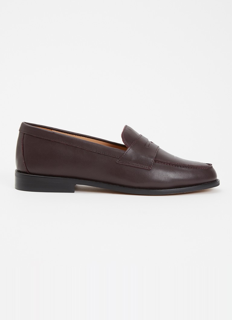 Dune London Dames Ginelli loafer van leer in de kleur Bordeauxrood