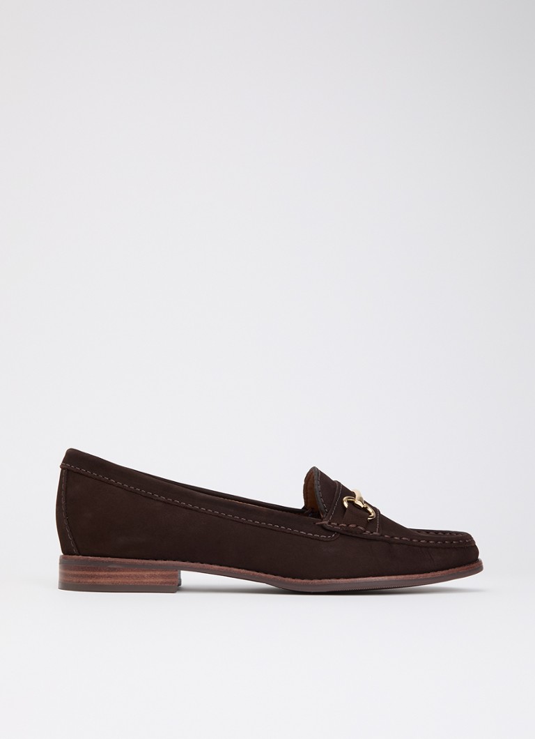 Dune London Dames Wide Fit Glenny loafer in de kleur Donkerbruin