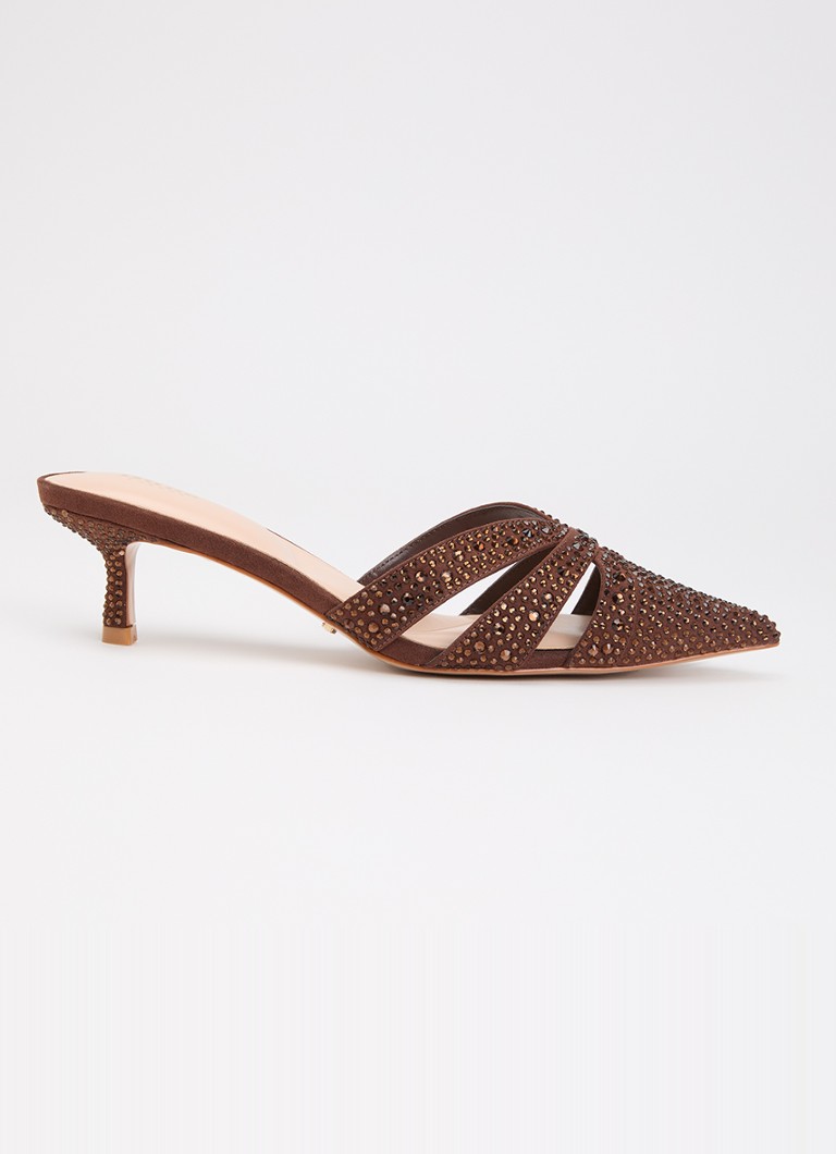 Dune London Dames Calla muiltje met strass in de kleur Bruin