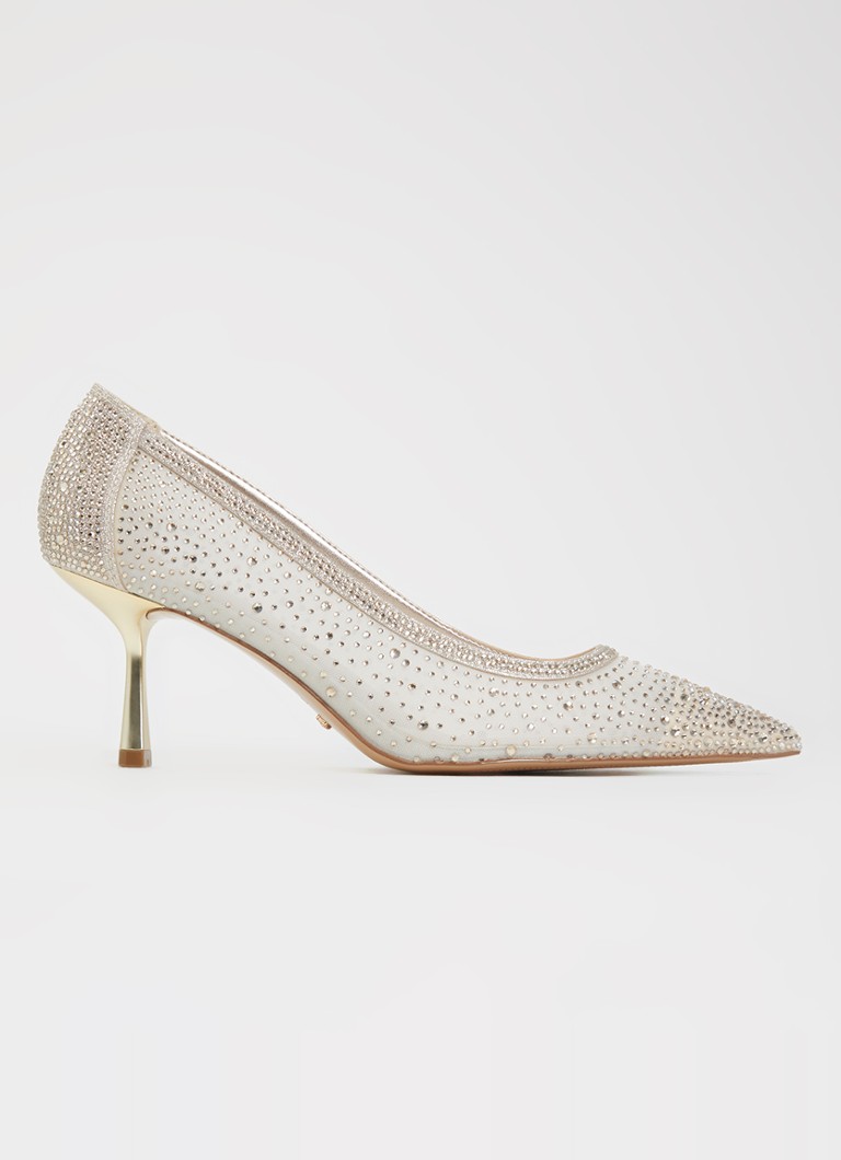 Dune London Dames Brivelle pump van mesh met strass in de kleur Goud
