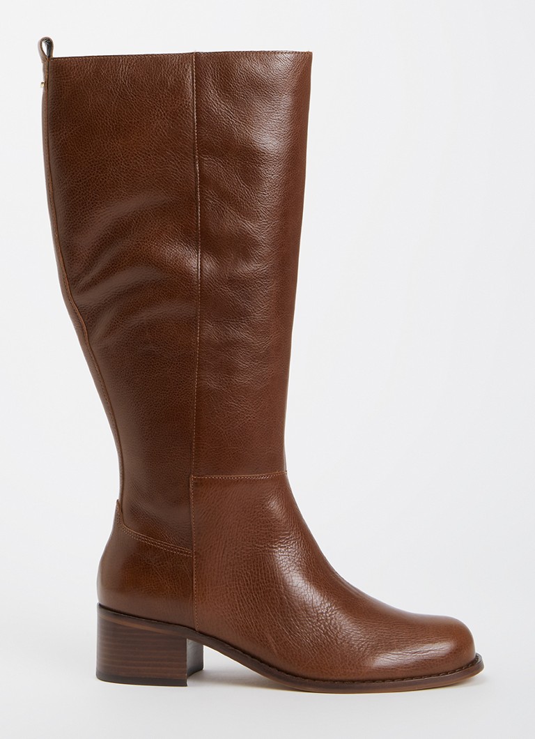 Dune London Dames Wide Fit Turner laars van leer in de kleur Bruin