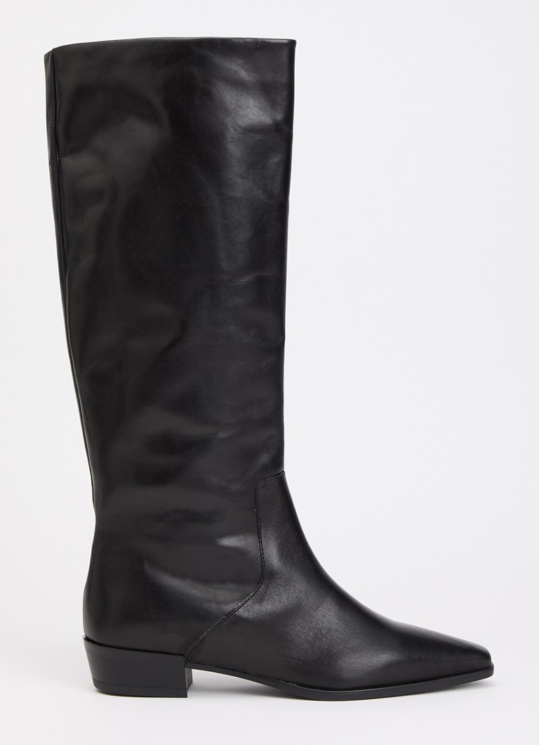 Dune London Dames Torrie laars van leer in de kleur Zwart
