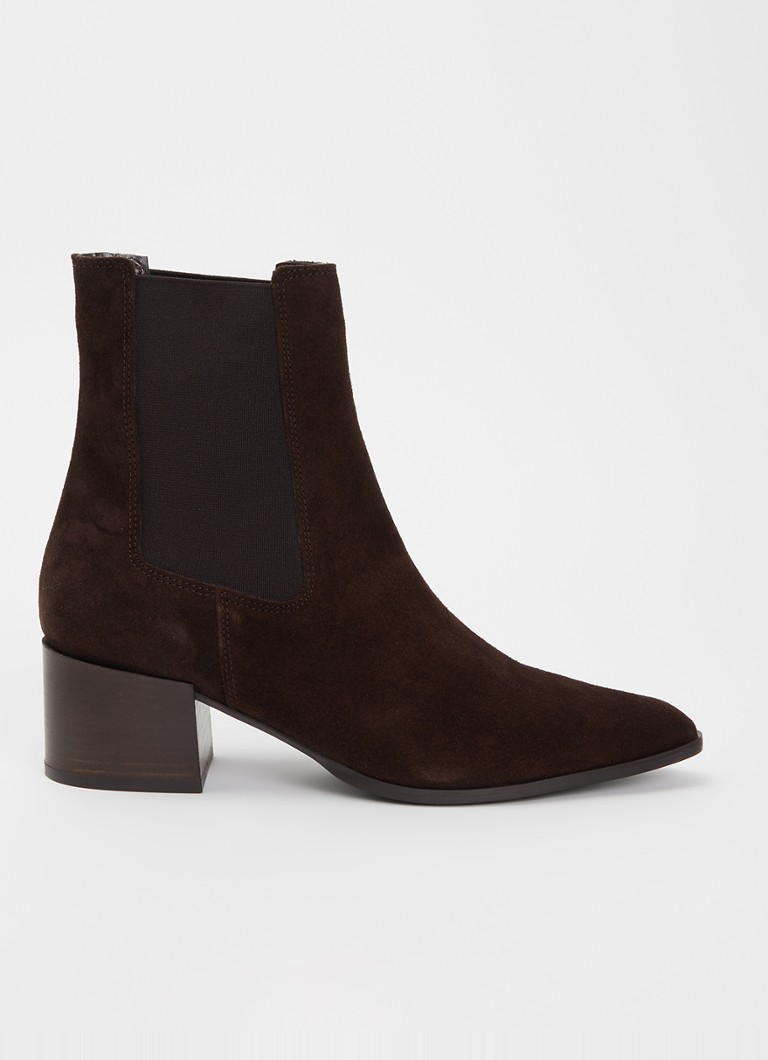 Dune London Dames Pimo chelsea boot van leer in de kleur Kastanjebruin