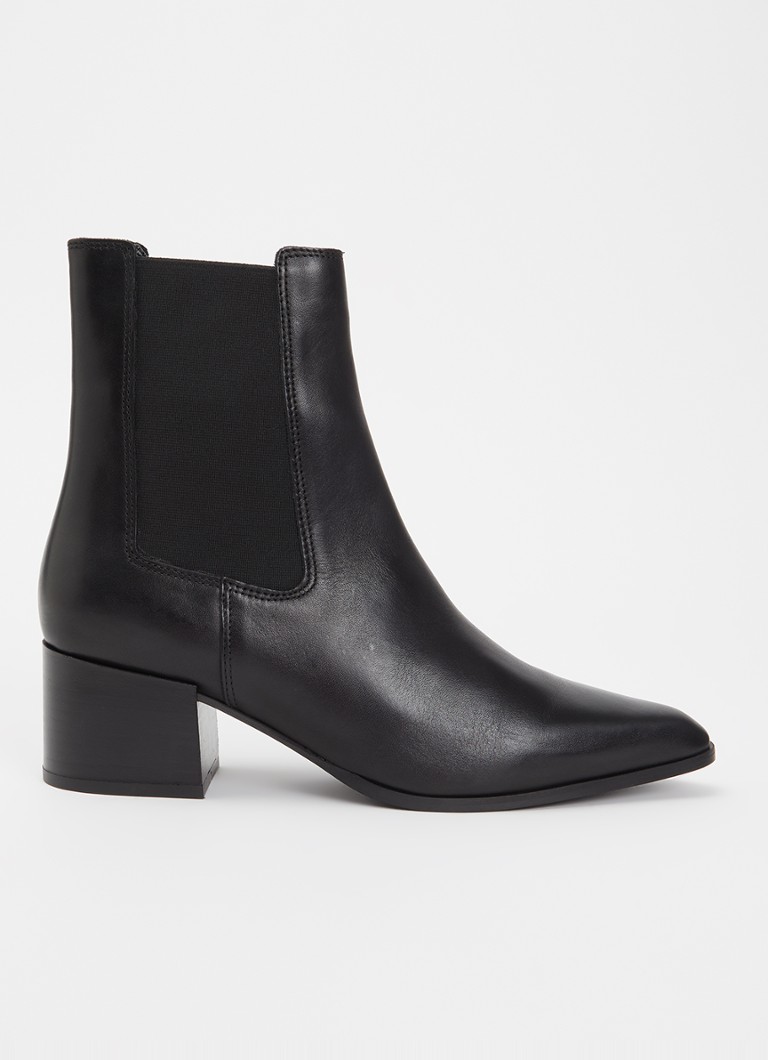 Dune London Dames Pimo chelsea boot van leer in de kleur Zwart