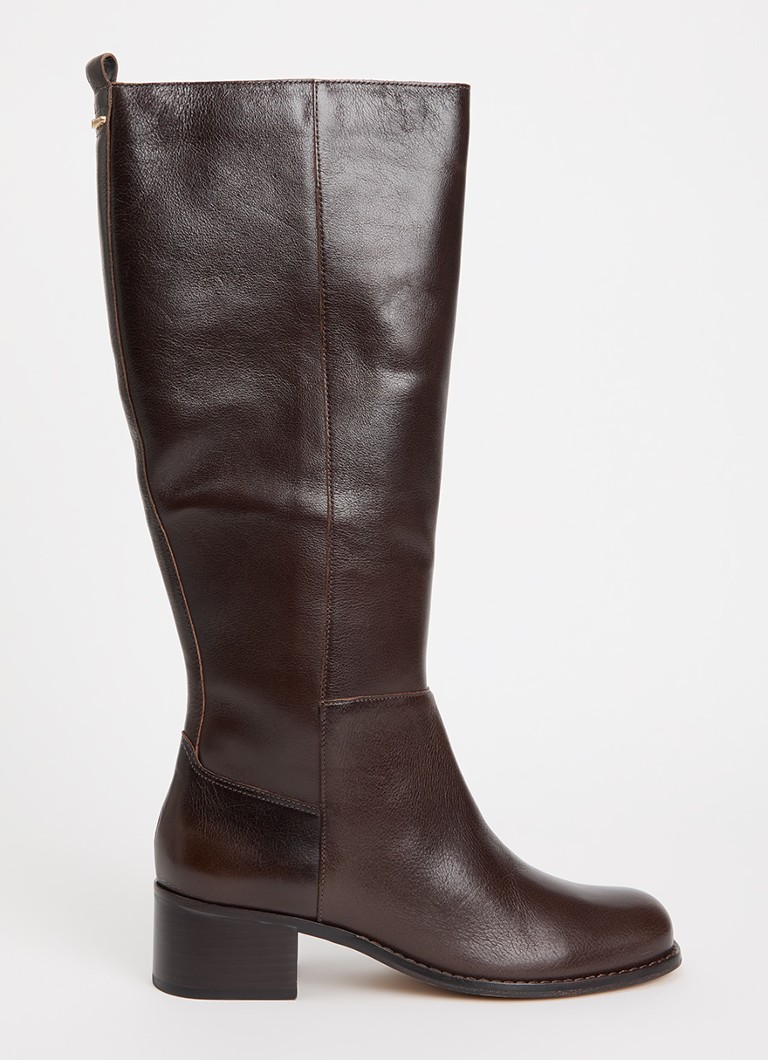 Dune London Dames Turner laars van leer in de kleur Donkerbruin