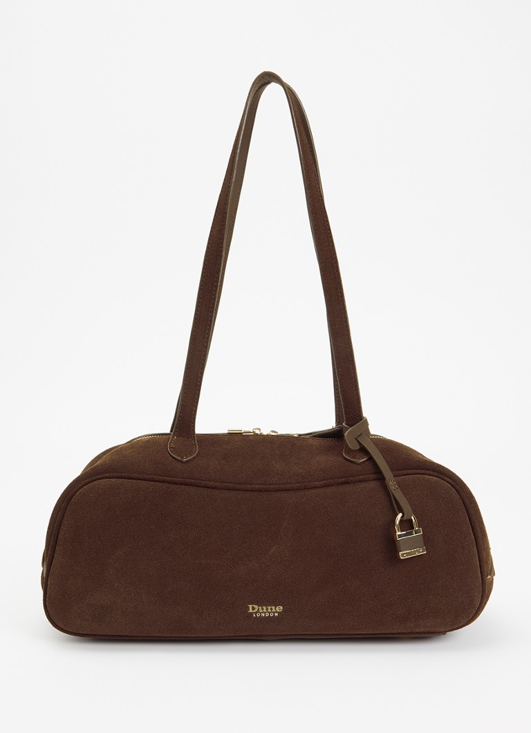 Dune London Dames Day schoudertas van leer in de kleur Bruin