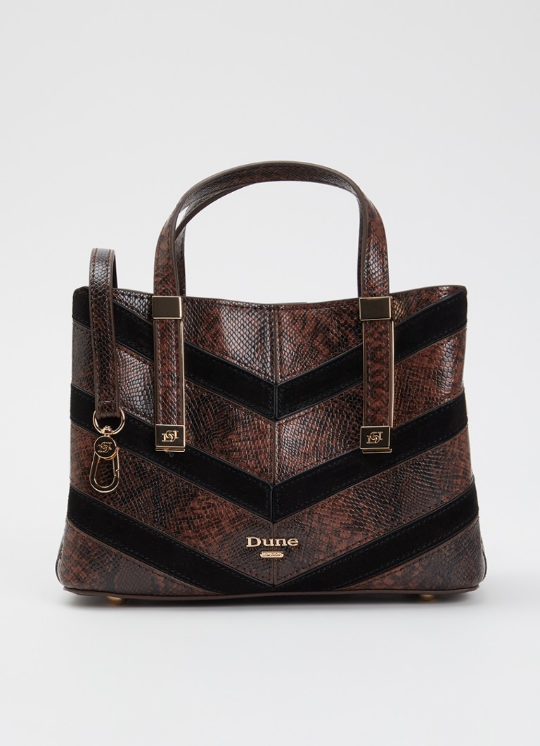 Dune London Dames Dinkydorry handtas met afneembare schouderriem in de kleur Kastanjebruin