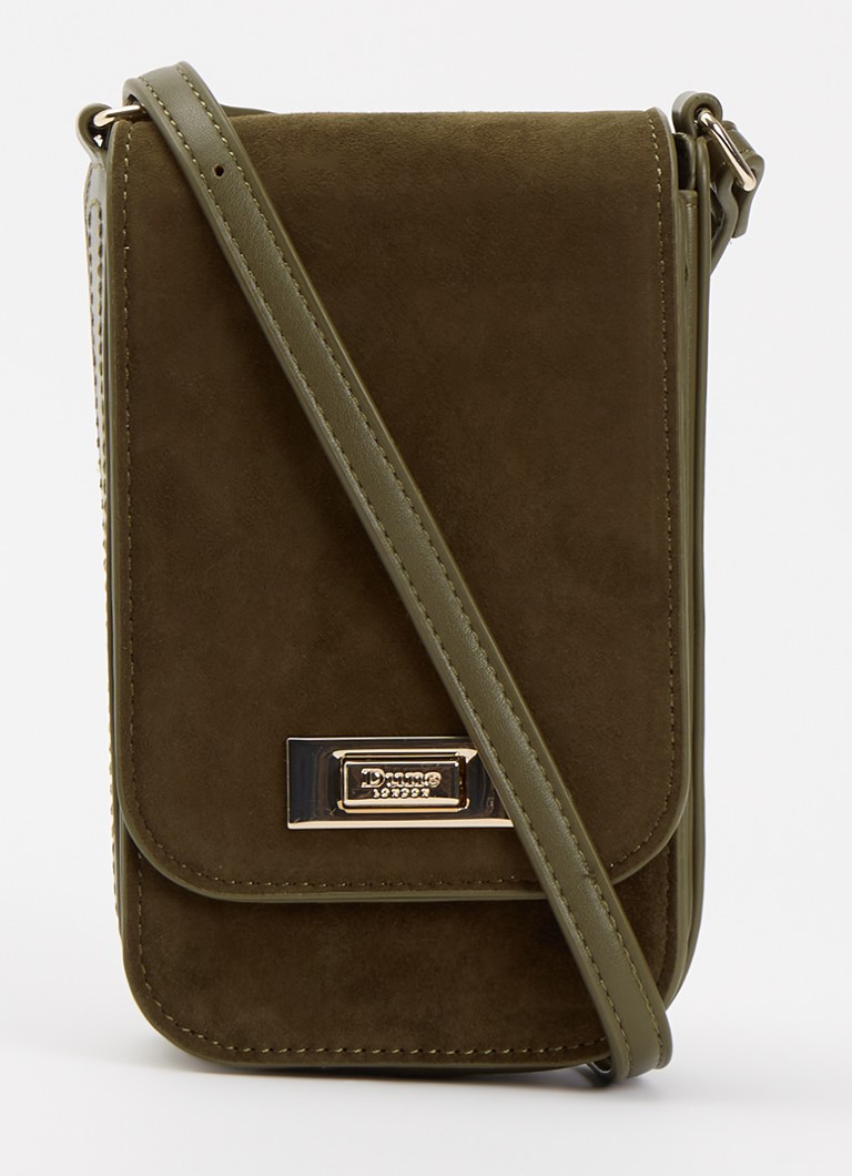 Dune London Dames Dinkydiscreet crossbodytas in de kleur Mosgroen