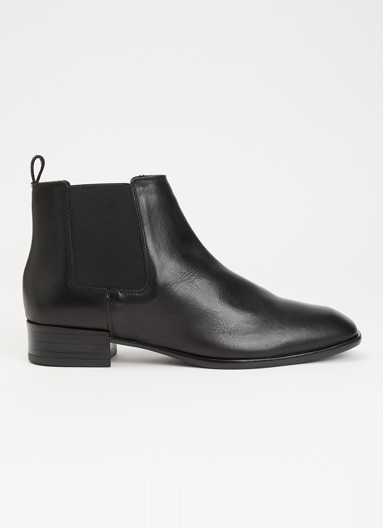 Dune London Dames Pinni chelsea boots van leer in de kleur Zwart