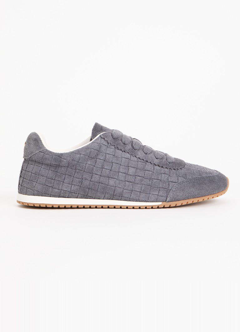 Dune London Dames Elora sneaker van suède in de kleur Donkergrijs