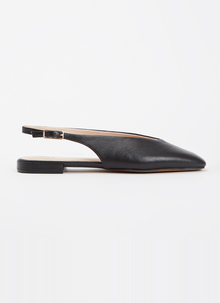 Dune London Dames Heartbeat slingback van leer in de kleur Zwart