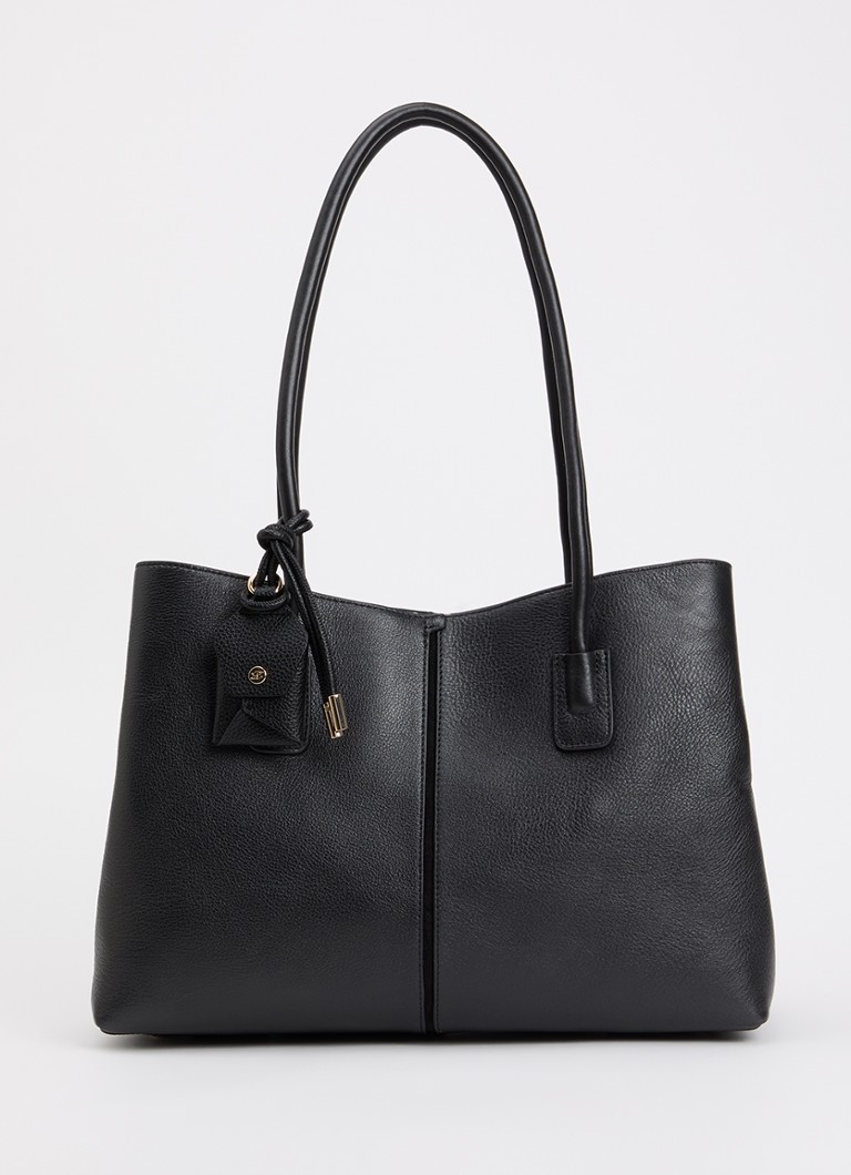 Dune London Dames Deserving Large shopper met tasbedel in de kleur Diepzwart