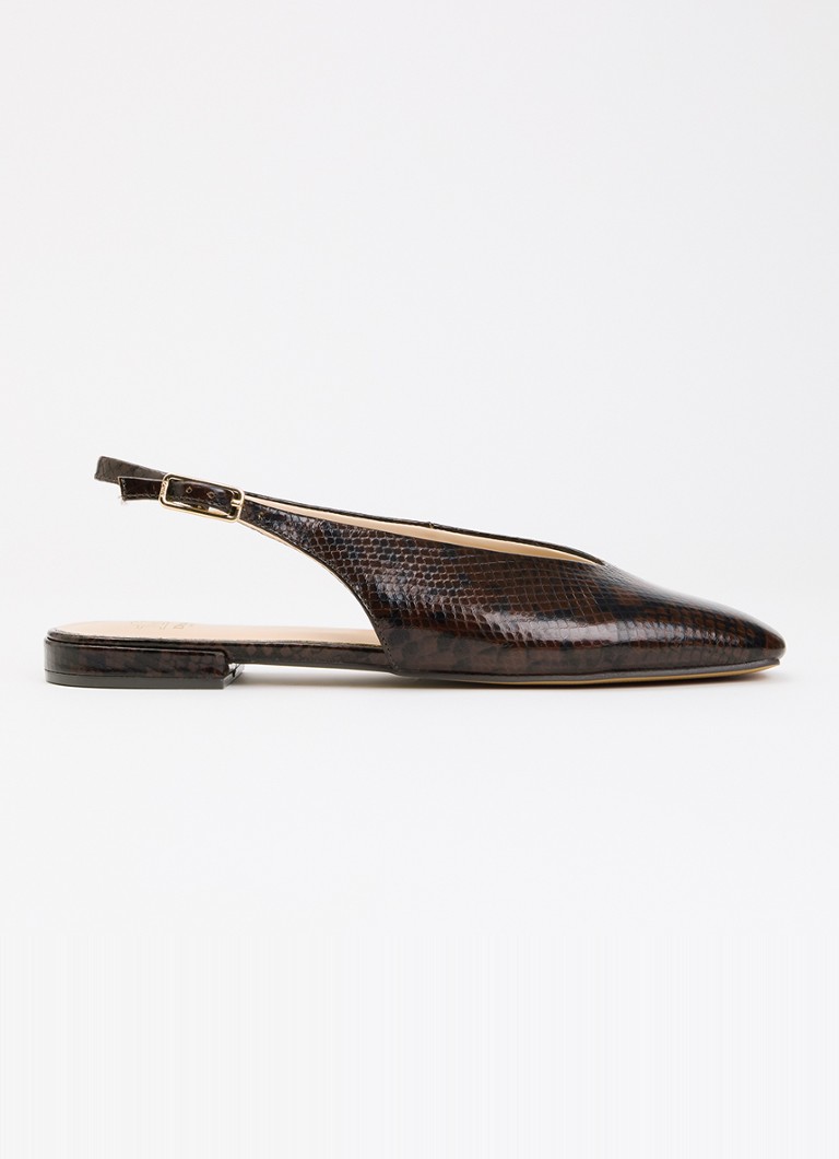 Dune London Dames Heartbeat slingback van leer in de kleur Bruin