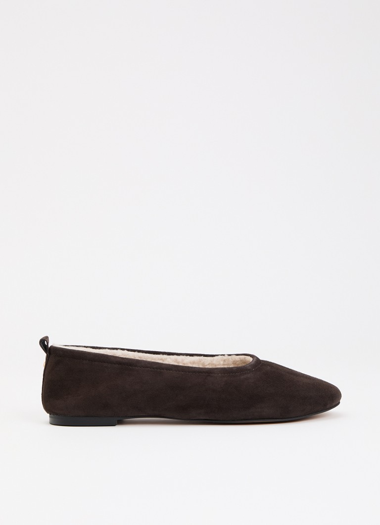 Dune London Dames Harliee ballerina in de kleur Donkerbruin