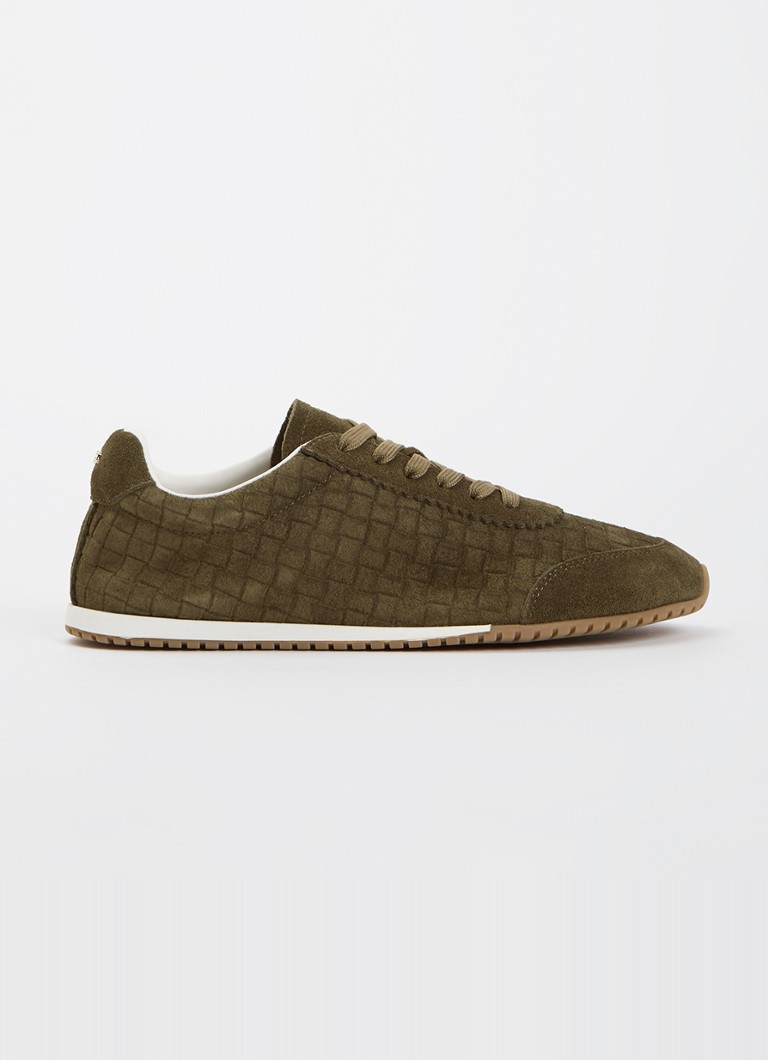 Dune London Dames Elora sneaker van suède in de kleur Khaki