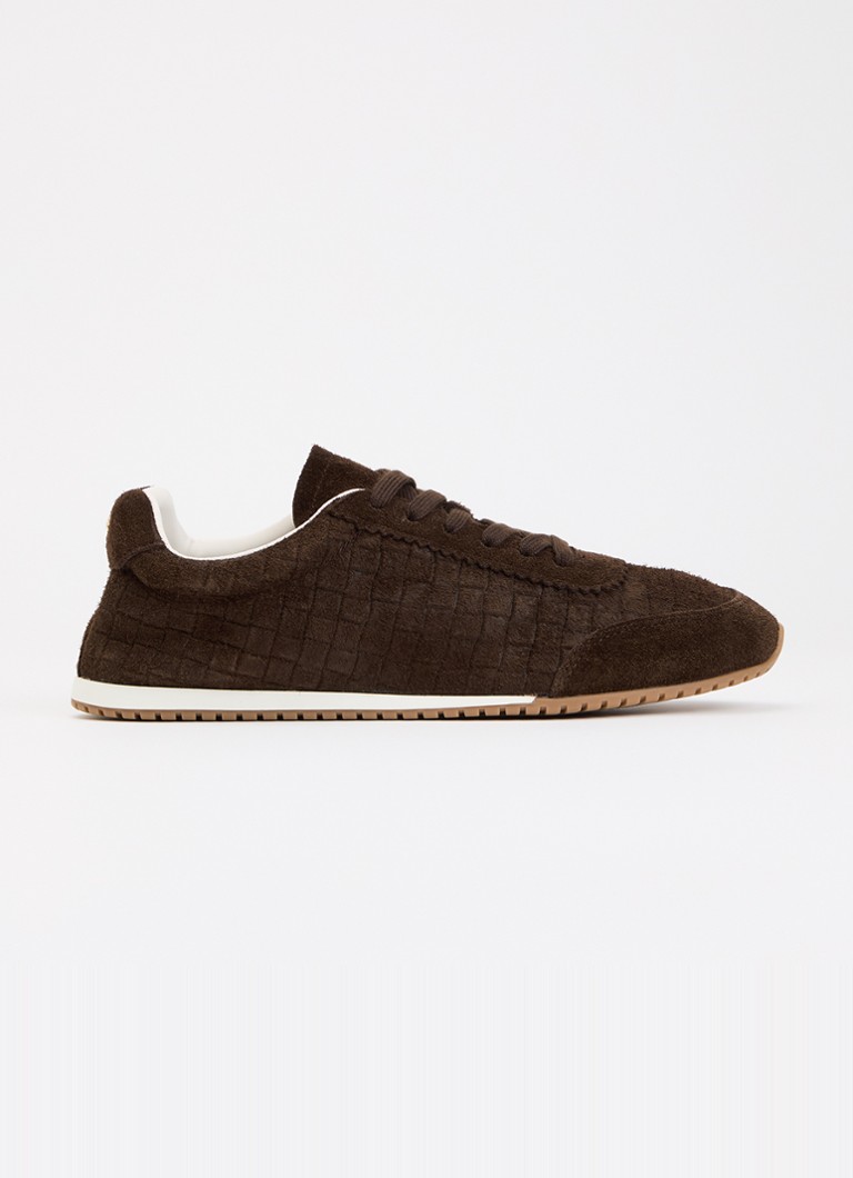 Dune London Dames Elora sneaker van suède in de kleur Donkerbruin