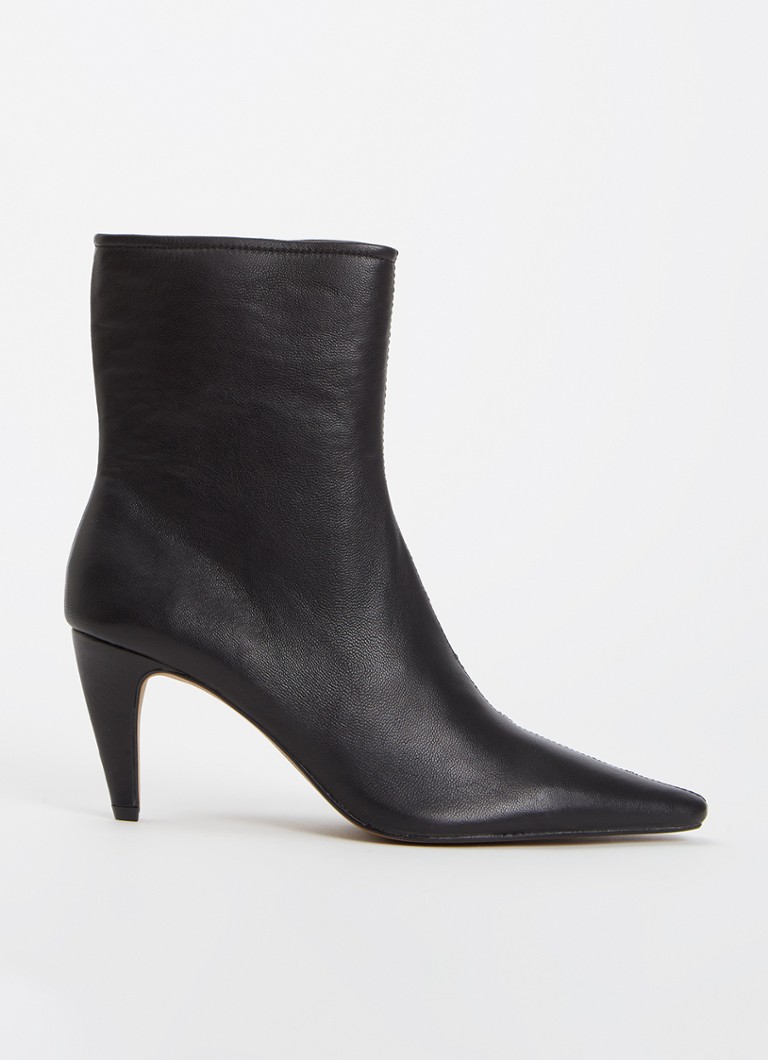 Dune London Dames Overt enkellaars van leer in de kleur Zwart