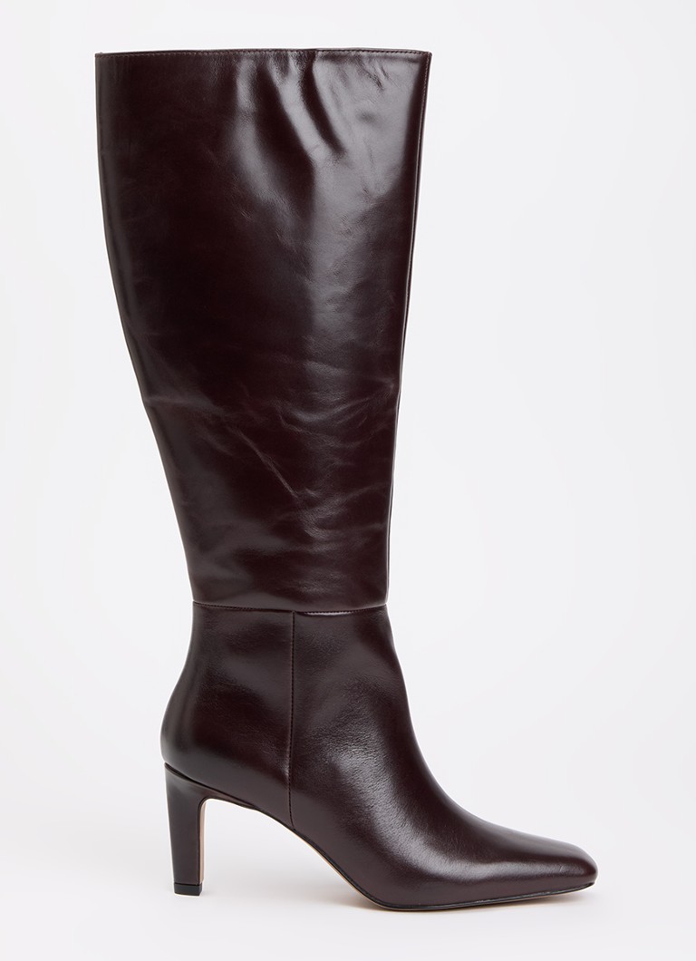 Dune London Dames Standin laars in de kleur Kastanjebruin
