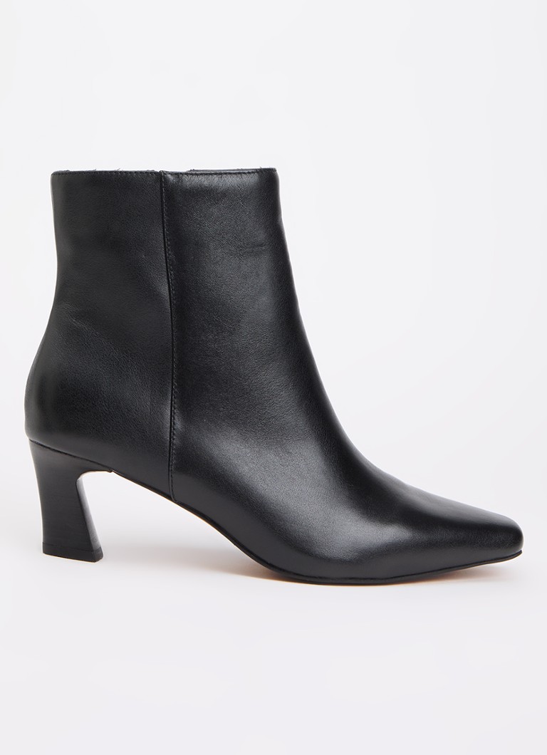 Dune London Dames Wide Fit Overly enkellaarsje van leer in de kleur Zwart