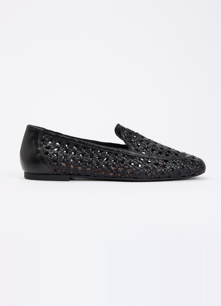Unisa Dames Baix loafer van leer in de kleur Zwart, maat: 36