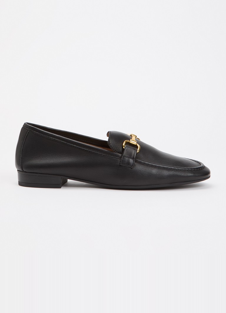 Unisa Dames Belgi loafer van leer in de kleur Zwart, maat: 36